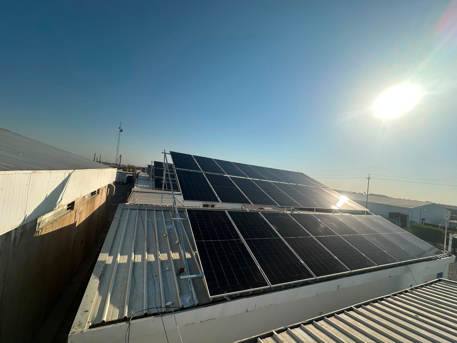 Rooftop photovoltaic solar panels installed by IQSTS