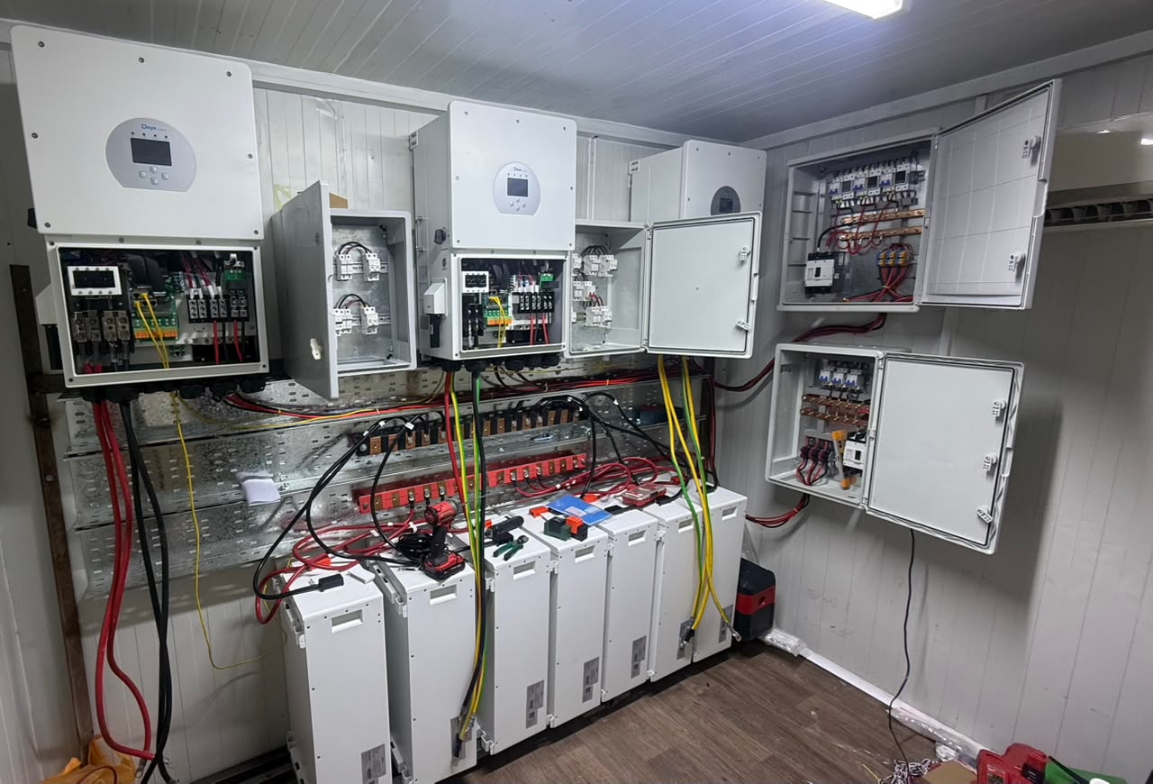 Solar inverters batteries and electrical protection panels installed by IQSTS