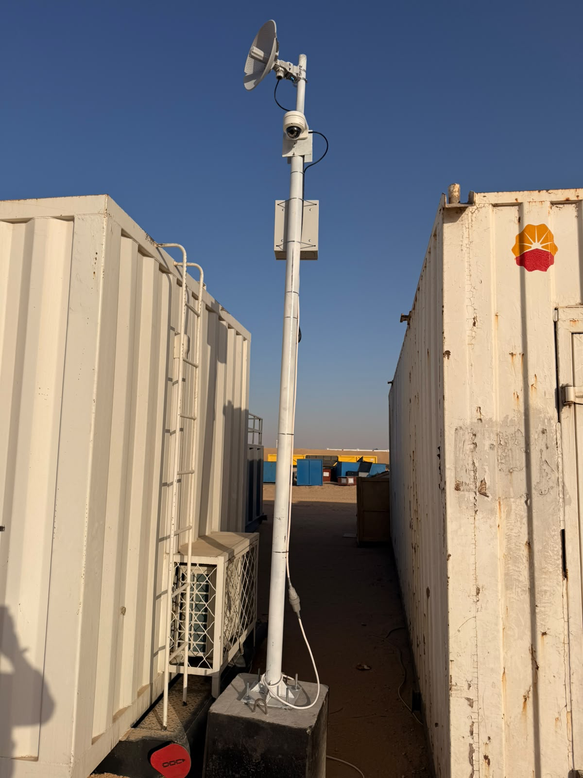 Industrial PTZ surveillance station with wireless link
